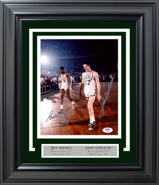 Bill Russell & John Havlicek Autographed Framed 8x10 Photo Boston Celtics PSA/DNA #AI98465