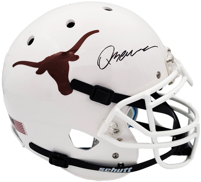 Quinn Ewers Autographed Texas Longhorns White Schutt Full Size Authentic Helmet Beckett BAS QR Stock #201712