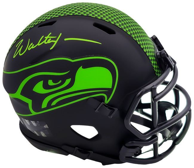 Walter Jones Autographed Seattle Seahawks Eclipse Black Speed Mini Helmet MCS Holo Stock #203084