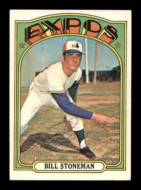 Bill Stoneman Autographed 1972 Topps Card #610 Montreal Expos SKU #203985