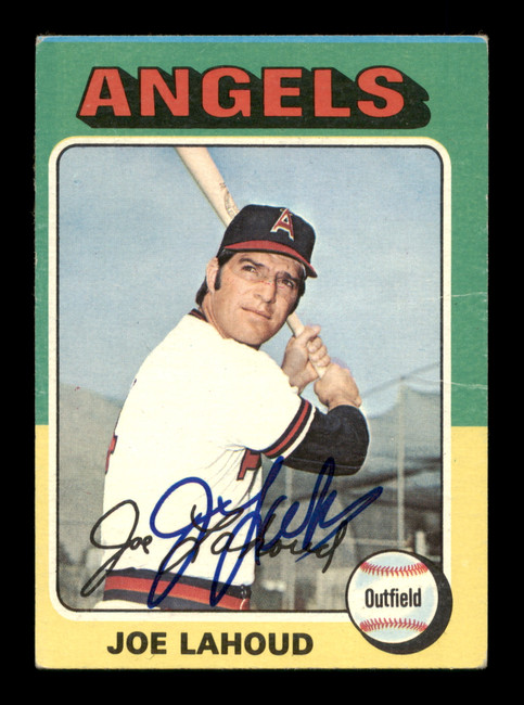 Joe Lahoud Autographed 1975 Topps Card #317 California Angels SKU #204449