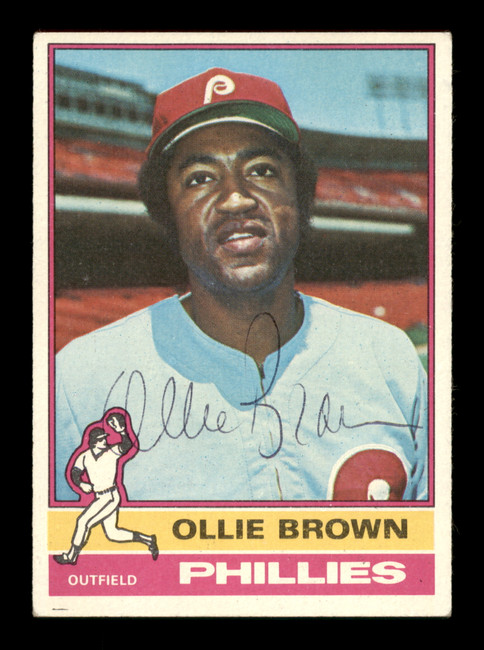 Ollie Brown Autographed 1976 Topps Card #223 Philadelphia Phillies SKU #204850