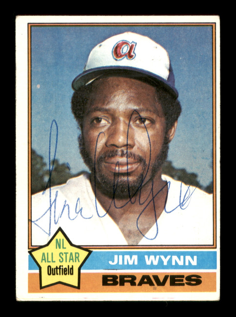 Jim Wynn Autographed 1976 Topps Card #395 Atlanta Braves SKU #204897