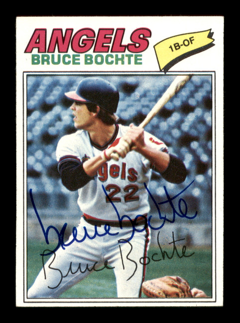 Bruce Bochte Autographed 1977 Topps Card #68 California Angels SKU #205005