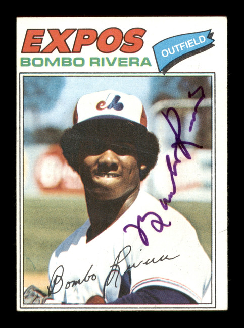 Bombo Rivera Autographed 1977 Topps Card #178 Montreal Expos SKU #205052