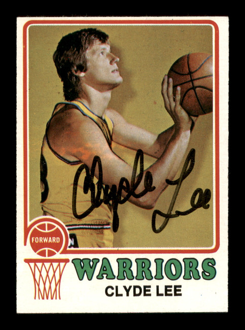 Clyde Lee Autographed 1973-74 Topps Card #143 Golden State Warriors SKU #205318