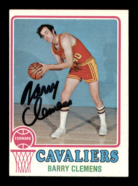 Barry Clemens Autographed 1973-74 Topps Card #92 Cleveland Cavaliers SKU #205331