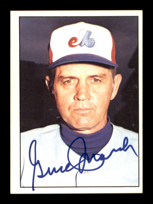 Gene Mauch Autographed 1975 SSPC Card #597 Montreal Expos SKU #204576