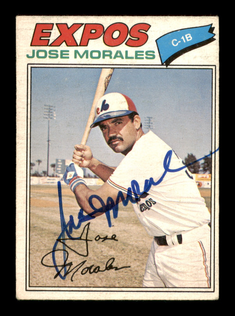 Jose Morales Autographed 1977 O Pee Chee Card #90 Montreal Expos SKU #205018