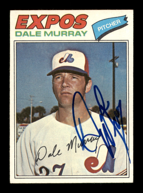 Dale Murray Autographed 1977 Topps Card #252 Montreal Expos SKU #205106