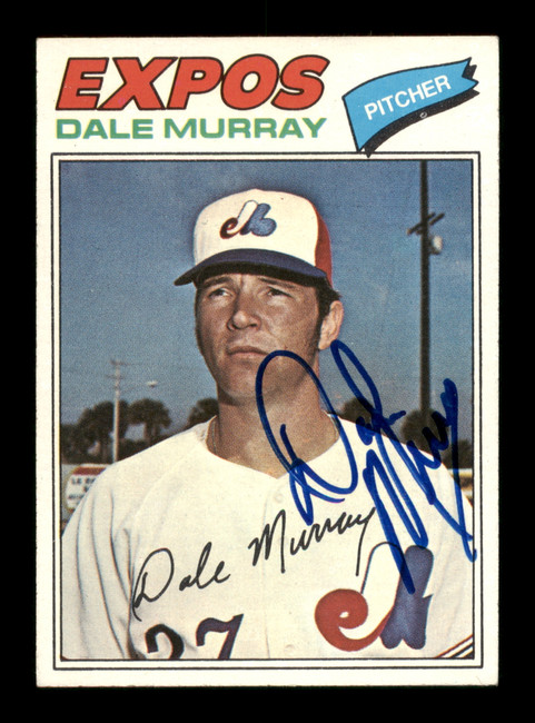 Dale Murray Autographed 1977 Topps Card #252 Montreal Expos SKU #205107