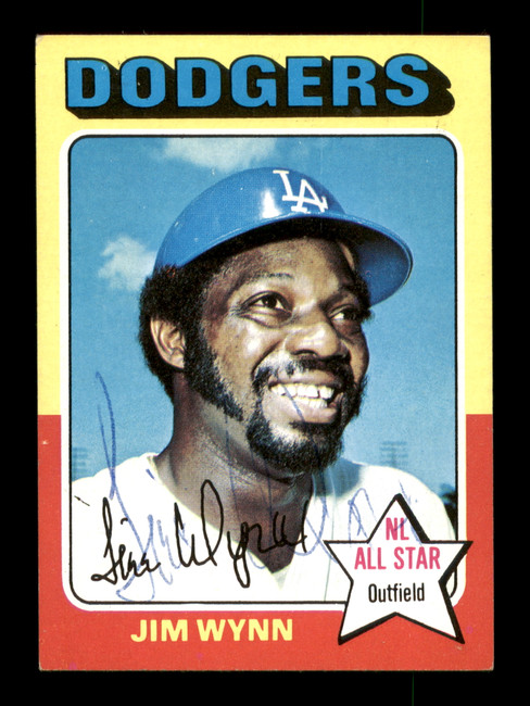 Jim Wynn Autographed 1975 Topps Card #570 Los Angeles Dodgers SKU #204490