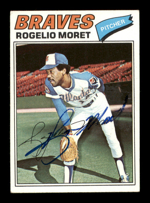 Rogelio Moret Autographed 1977 Topps Card #292 Atlanta Braves SKU #205127
