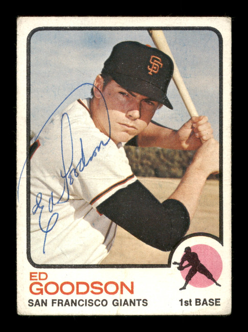 Ed Goodson Autographed 1973 Topps Card #197 San Francisco Giants SKU #204287