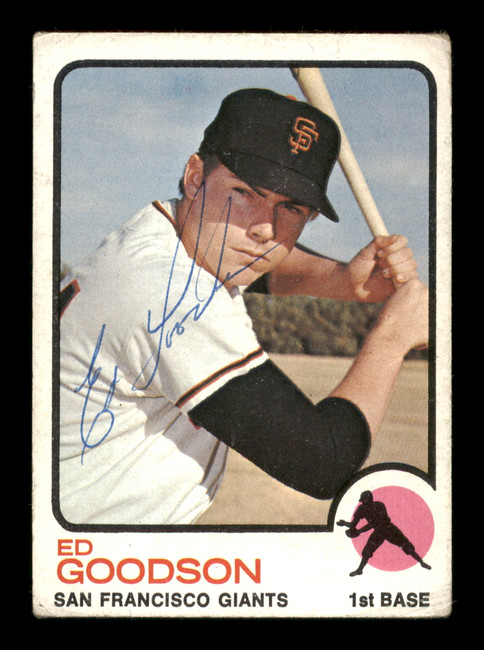 Ed Goodson Autographed 1973 Topps Card #197 San Francisco Giants SKU #204288