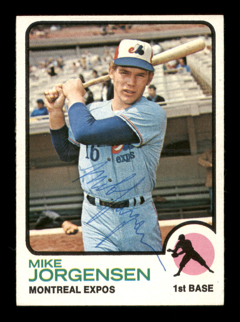 Mike Jorgensen Autographed 1973 Topps Card #281 Montreal Expos SKU #204295
