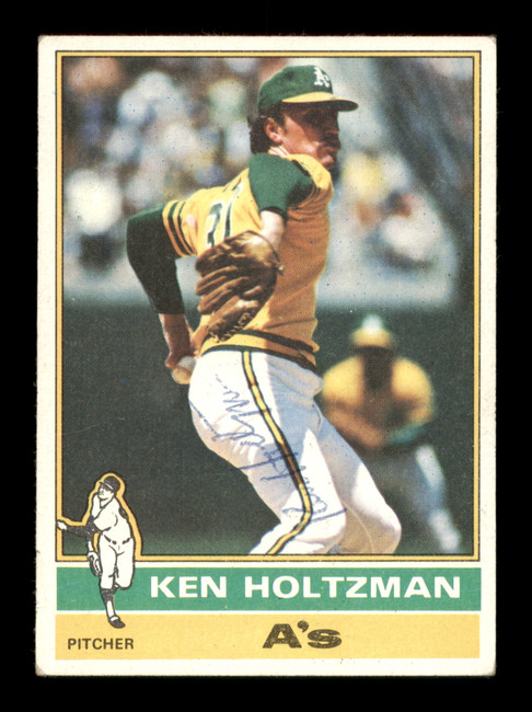 Ken Holtzman Autographed 1976 Topps Card #115 Oakland A's SKU #204836