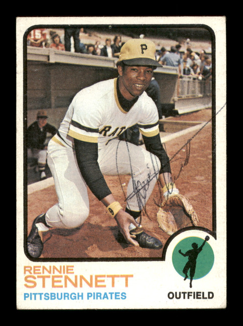 Rennie Stennett Autographed 1973 Topps Card #348 Pittsburgh Pirates SKU #204308