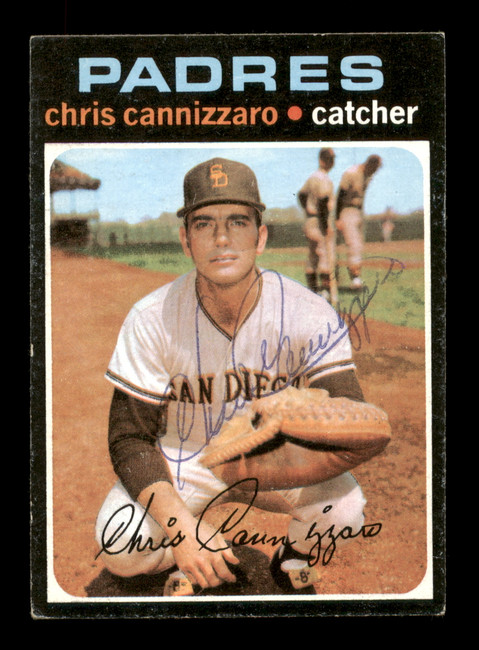 Chris Cannizzaro Autographed 1971 Topps Card #426 San Diego Padres SKU #204218