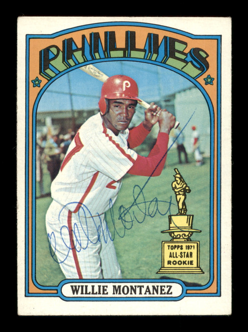 Willie Montanez Autographed 1972 Topps Card #690 Philadelphia Phillies SKU #204253