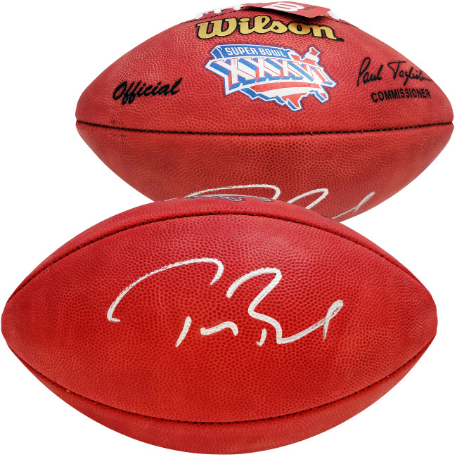 Tom Brady Autographed Official SB XXXVI Leather Football New England Patriots Fanatics Holo Stock #205688