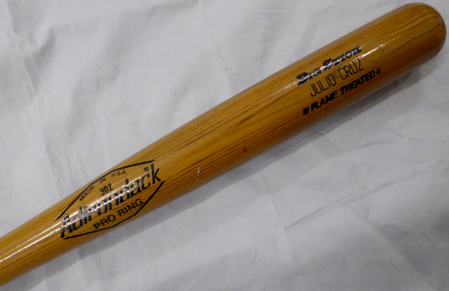 Unsigned Julio Cruz Game Issued Adirondack Bat Seattle Mariners, Chicago White Sox SKU #207572