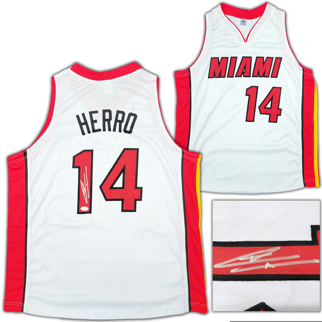 Miami Heat Tyler Herro Autographed White Jersey JSA Stock #207954