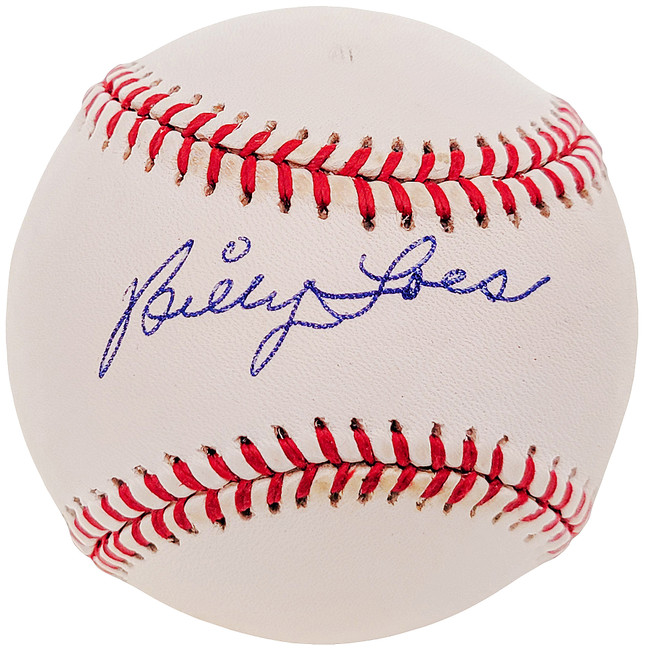 Billy Loes Autographed Official NL Baseball Brooklyn Dodgers Beckett BAS #F29457