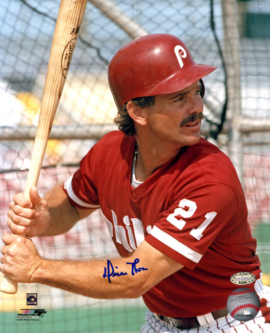 Dickie Thon Autographed 8X10 Photo Philadelphia Phillies MCS Holo Stock #208894