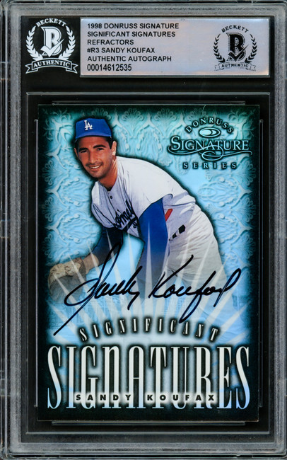 Sandy Koufax Autographed 1998 Donruss Significant Signatures Card #R3 Los Angeles Dodgers #276/2000 Beckett BAS #14612535
