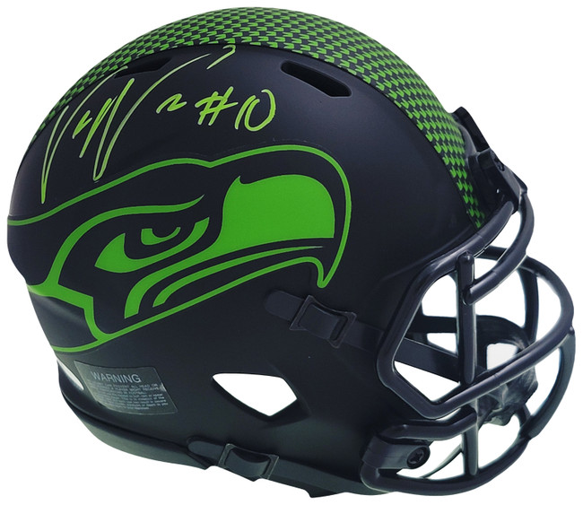 Uchenna Nwosu Autographed Seattle Seahawks Eclipse Black Speed Mini Helmet MCS Holo Stock #211039