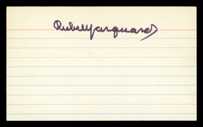 Rube Marquard Autographed 3x5 Index Card Brooklyn Dodgers Stock #211286