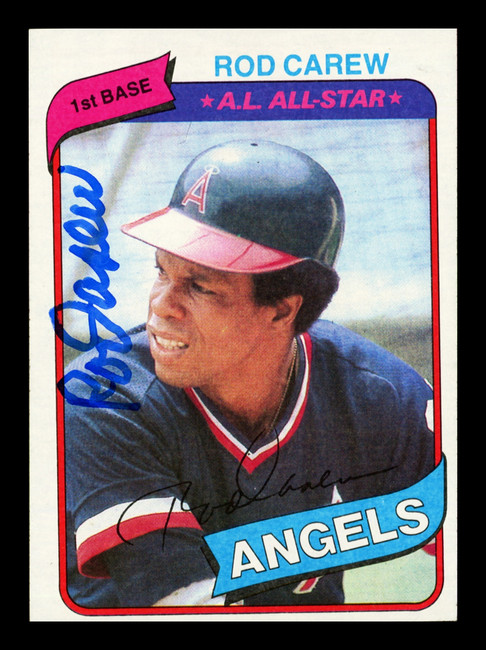 Rod Carew Autographed 1980 Topps Card #700 California Angels Stock #211293