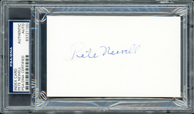 Pete Newell Autographed 3x5 Index Card Coach PSA/DNA #83721100