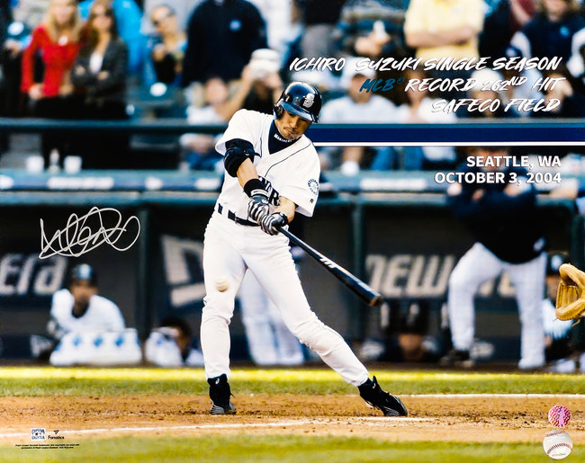 Ichiro Suzuki Autographed 16x20 Photo Seattle Mariners 262 Hit MLB
