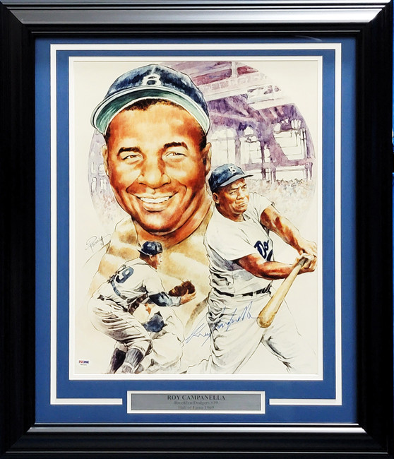 Roy Campanella Autographed Framed 16x20 Photo Brooklyn Dodgers PSA/DNA #S00331