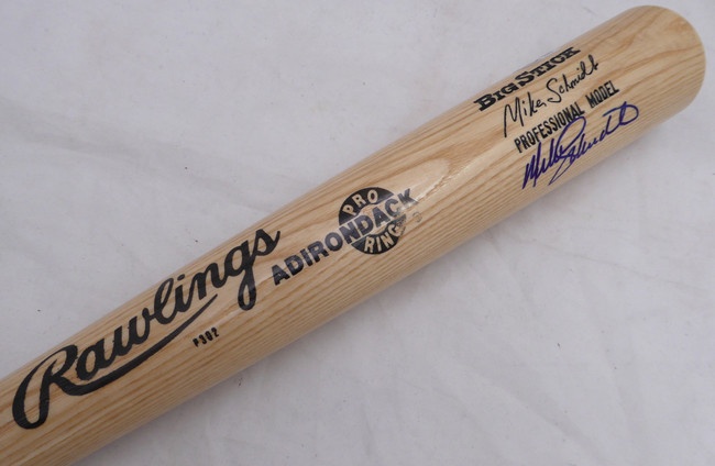 Mike Schmidt Autographed Blonde Rawlings Bat Philadelphia Phillies Beckett BAS QR #BJ04199