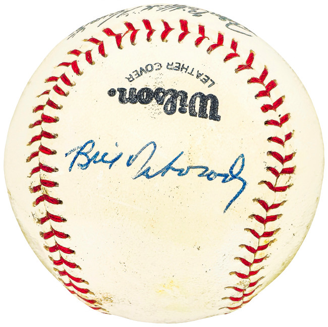 Bill Nahorodny Autographed Official All Star Game Baseball Chicago White Sox, Atlanta Braves Beckett BAS QR #BH040972