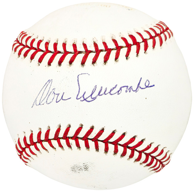 Don Newcombe Autographed Official Playoff Absolute 2001 MLB Baseball Brooklyn Dodgers Beckett BAS QR #BH040998