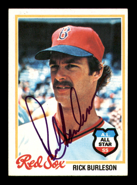 Rick Burleson Autographed 1978 Topps Card #245 Boston Red Sox SKU #213425
