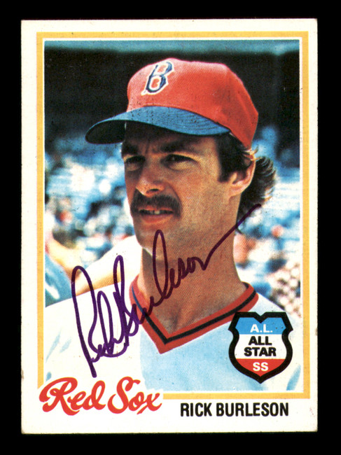 Rick Burleson Autographed 1978 Topps Card #245 Boston Red Sox SKU #213426
