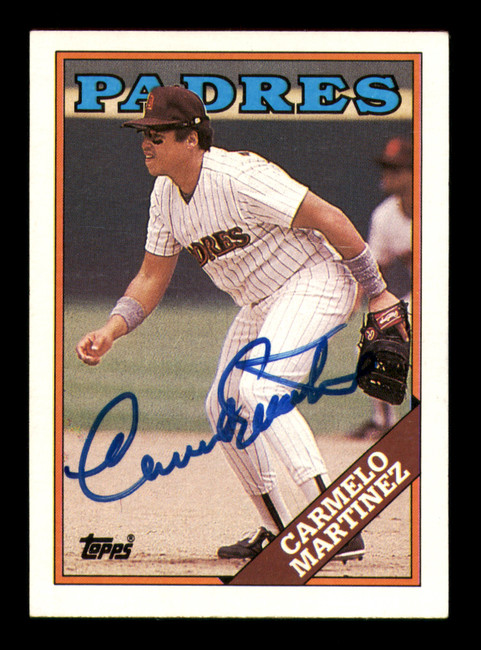 Carmelo Martinez Autographed 1988 Topps Card #148 San Diego Padres SKU #213570