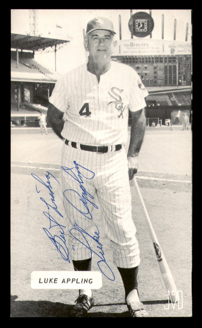 Luke Appling Autographed Photo Postcard Chicago White Sox "Best Wishes" SKU #213654