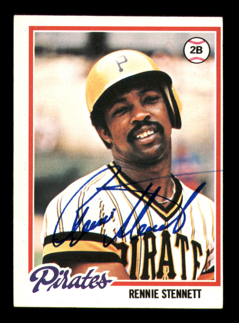 Rennie Stennett Autographed 1978 Topps Card #165 Pittsburgh Pirates SKU #213391