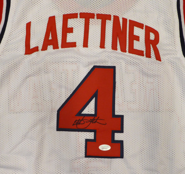 Team USA Christian Laettner Autographed White Jersey JSA #WIT755634