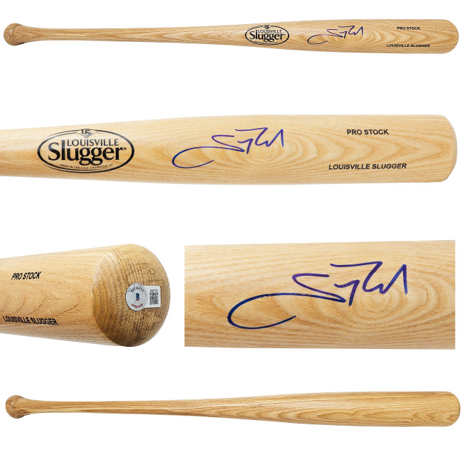 Scott Rolen Autographed Natural Louisville Slugger Pro Stock Bat St. Louis Cardinals Beckett BAS Witness Stock #215683