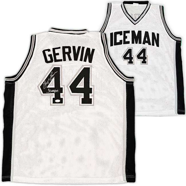 San Antonio Spurs George Gervin Autographed White Jersey 