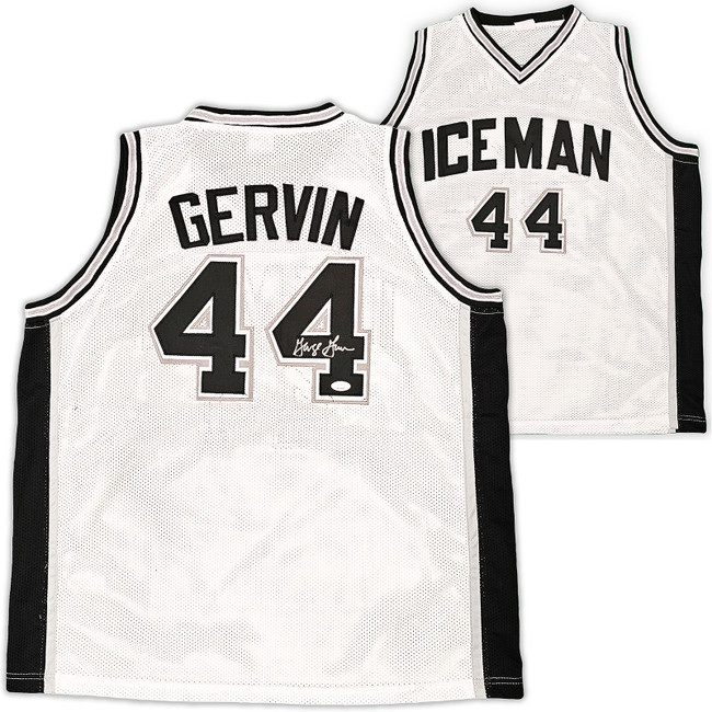 San Antonio Spurs George Gervin Autographed White Jersey JSA Stock #215714