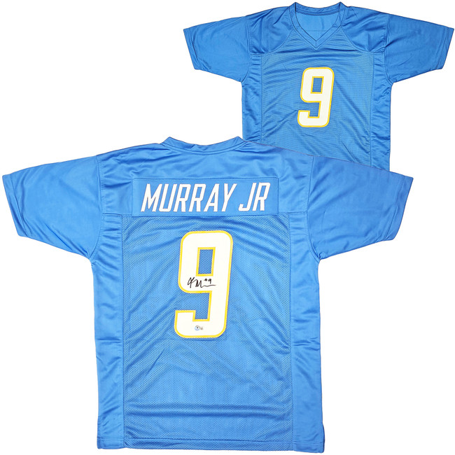 Los Angeles Chargers Kenneth Murray Jr. Autographed Powder Blue Jersey Beckett BAS Witness Stock #215958