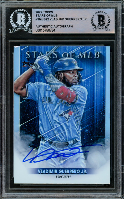 Vladimir Guerrero Jr. Autographed 2022 Topps Stars of MLB Card #SMLB-22 Toronto Blue Jays Beckett BAS #15780764